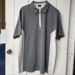 Men's Oakley Athletic Polo shirt in Grey and White
